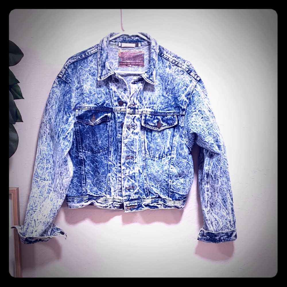 Dustied denim Jean jacket stone washed